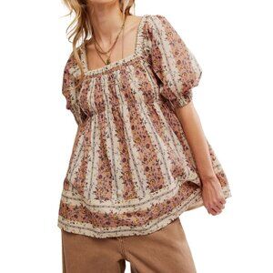 Free People Vintage Lover Blouse medium NWT top shirt t-shirt tee
